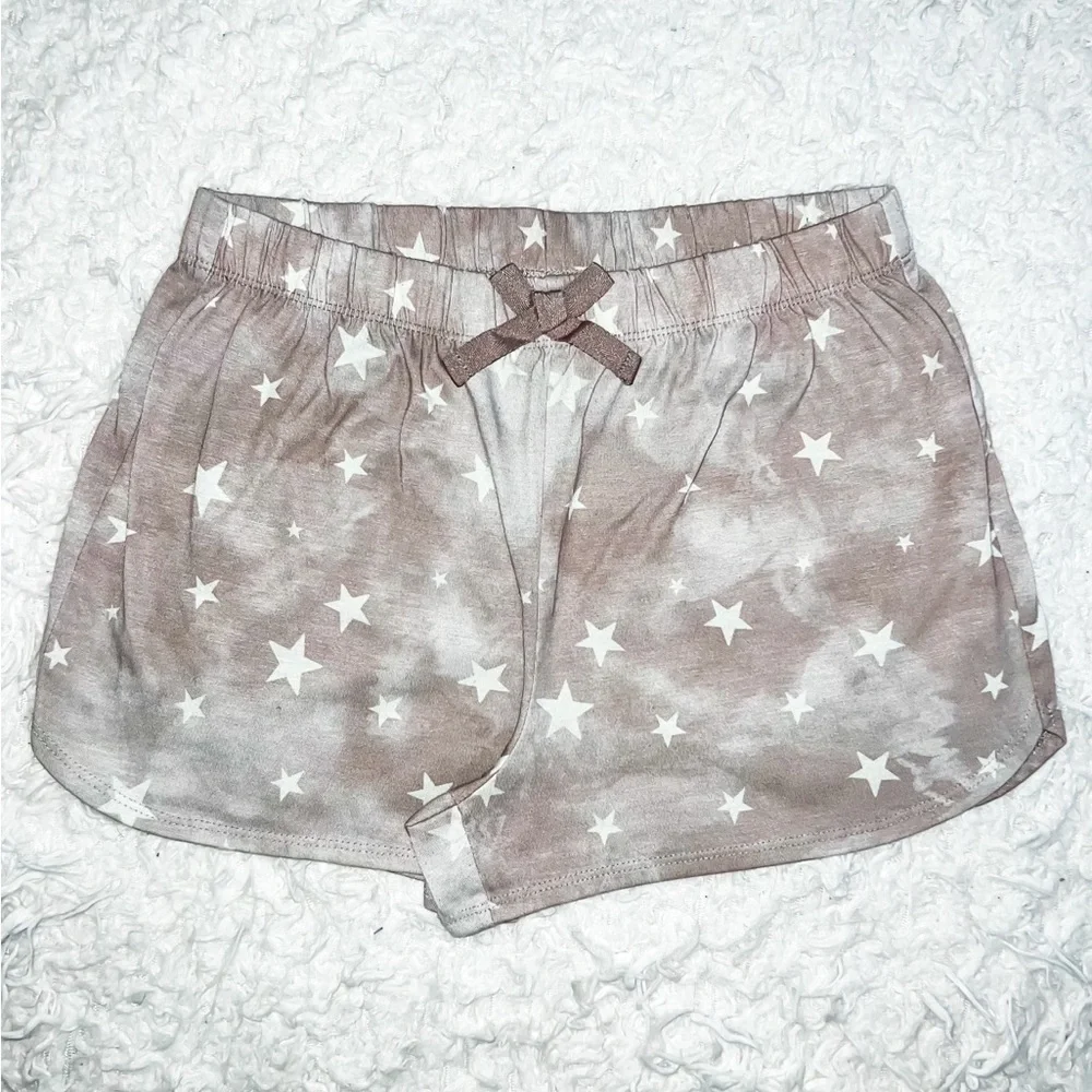 Old Navy Girls Printed Pajama Shorts, Big Stars, Size XL (14-16)